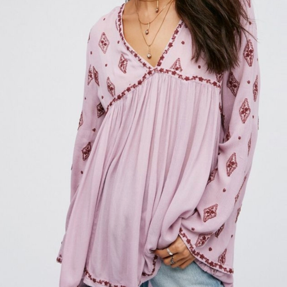 Free people pink tunic, medium